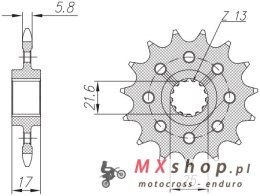 SUNSTAR ZĘBATKA PRZEDNIA 2042 15 HONDA CB 500F/X '13-'15, CBR 500R '13-'16, NC 700 '12-'14, CT/CTX 700 14 (JTF1381.15) (JTF1373.