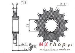SUNSTAR ZĘBATKA PRZEDNIA 2047 15 HONDA CB 750F2 '92-'00 (JTF1332.15) (ŁAŃC. 525) (204715JT)