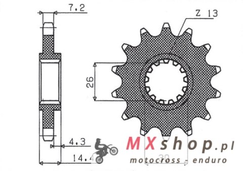 SUNSTAR ZĘBATKA PRZEDNIA 2047 15 HONDA CB 750F2 '92-'00 (JTF1332.15) (ŁAŃC. 525) (204715JT) SUNSTAR ZĘBATKA PRZEDNIA 2047 15 HONDA CB 750F2 '92-'00 (JTF1332.15) (ŁAŃC. 525) (204715JT)