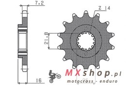 SUNSTAR ZĘBATKA PRZEDNIA 2050 14 DUCATI 796/916/944/996 (-1) (JTF740.14) (ŁAŃC. 525) (205014JT)