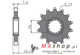 SUNSTAR ZĘBATKA PRZEDNIA 2068 15 HONDA CBR 600F '99-'12, CBR 650F '14-'16 (-1) (JTF1370.15) (ŁAŃC. 525) (206815JT)