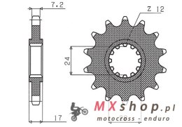 SUNSTAR ZĘBATKA PRZEDNIA 2073 15 HONDA CB 600 HORNET '97-'06, CBR 600F '97-'98, CBF 600 '04-'07 (JTF1371.15) (ŁAŃC. 525) (207315