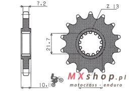 SUNSTAR ZĘBATKA PRZEDNIA 2142 16 YAMAHA R6 '06-'16 (JTF1586.16) (ŁAŃC. 525) (214216JT)