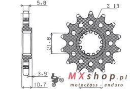 SUNSTAR ZĘBATKA PRZEDNIA 2172 15 YAMAHA FZ6 '09-, XJ6 '09-'15 (JTF1581.15) (MOD. ŁAŃC. 520) (217215JT)