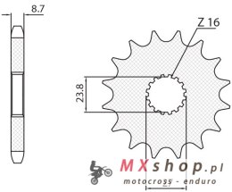 SUNSTAR ZĘBATKA PRZEDNIA 2190 17 SUZUKI GSXR 1000 '09-'15, HAYABUSA '08-'15, B-KING '08-'12 (JTF423.17) (ŁAŃC. 530) (219017JT)