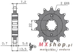 SUNSTAR ZĘBATKA PRZEDNIA 293 15 HONDA XL 600V '87-'88 (PD06) (JTF293.15) (ŁAŃC. 525) (29315JT)