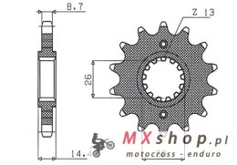 SUNSTAR ZĘBATKA PRZEDNIA 339 17 HONDA CBR 1100 XX '97-'07, CBR 1000F (JTF339.17) (ŁAŃC. 530) (33917JT)