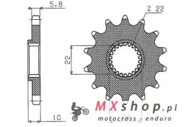 SUNSTAR ZĘBATKA PRZEDNIA 402 16 BMW F 650 '94-'13, APRILIA PEGASO 650 '98-'04 (JTF402.16) (ŁAŃC. 520) (40216JT)