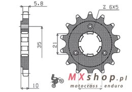 SUNSTAR ZĘBATKA PRZEDNIA 412 15 SUZUKI DR 750S '88-'89, DR 800S BIG '88-'00 (JTF438.15) (ŁAŃC. 520) (41215JT)