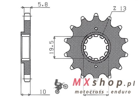 SUNSTAR ZĘBATKA PRZEDNIA 435 15 SUZUKI DR 350/DRZ 400 (JTF432.15) (ŁAŃC. 520) (43515JT) SUNSTAR ZĘBATKA PRZEDNIA 435 15 SUZUKI DR 350/DRZ 400 (JTF432.15) (ŁAŃC. 520) (43515JT)