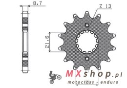 SUNSTAR ZĘBATKA PRZEDNIA 513 18 SUZUKI GSF 1250 '07-'13, GSX 1400 '01-'08 (JTF513.18) (ŁAŃC. 530) (51318JT)