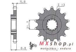 SUNSTAR ZĘBATKA PRZEDNIA 525 15 KAWASAKI ZXR 400, KLE 500 '91-'96 (-1), GPZ 500S (-1) (JTF512.15) (ŁAŃC. 520) (52515JT)