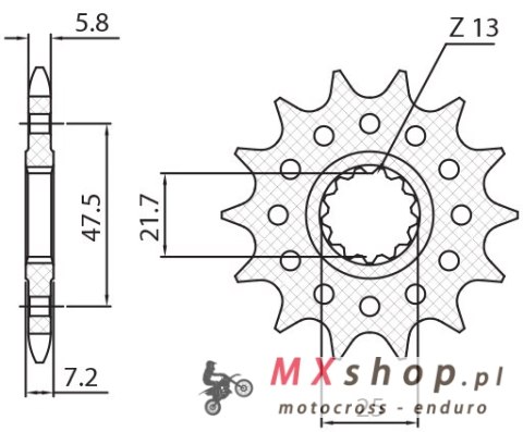 SUNSTAR ZĘBATKA PRZEDNIA 585 15 KAWASAKI 600 ZX-6R (ZX636) NINJA '19 (JTF1536.15) * (ŁAŃC.520) (58515JT)
