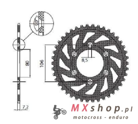 SUNSTAR ZĘBATKA TYLNA 3560 45 APRILIA SX 125 '08-'12, MX 125 '04-'07 (JTR22.45) (ŁAŃC. 520) (356045JT) SUNSTAR ZĘBATKA TYLNA 3560 45 APRILIA SX 125 '08-'12, MX 125 '04-'07 (JTR22.45) (ŁAŃC. 520) (356045JT)