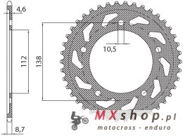 SUNSTAR ZĘBATKA TYLNA 4383 48 YAMAHA YZF R6 '99-'02 (JTR1873.48) (ŁAŃC. 532) (438348)