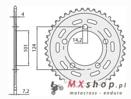 SUNSTAR ZĘBATKA TYLNA 4508 43 KTM 950/990/1190 RC8 /DUKE/ SUPERMOTO (JTR898.43) (ŁAŃC. 525) (450843JT)