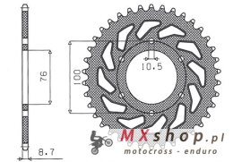 SUNSTAR ZĘBATKA TYLNA 818 42 SUZUKI GS 1000/1100, GSX 1100E (JTR818.42) (ŁAŃC. 630)