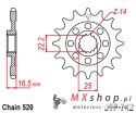 JT ZĘBATKA PRZEDNIA 2171 14 DUCATI 848/1098/1198 '07-'15 (217114JT) (MOD. ŁAŃC. 520)