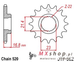 JT ZĘBATKA PRZEDNIA 443 15 YAMAHA XJ 600 DIVERSION '92-'03 (44315JT) (ŁAŃC. 520)