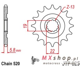 JT ZĘBATKA PRZEDNIA 825 13 HUSQVARNA TC/TE/TXC 250/310 '09-13' (82513JT) (ŁAŃC. 520)