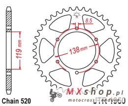 JT ZĘBATKA TYLNA 213 48 HUSABERG FC/FE/MX 350/400/499/501/600 '92-99' (21348JT) (ŁAŃC520)
