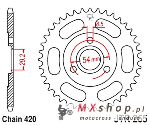 JT ZĘBATKA TYLNA 255 30 HONDA Z 50 MONKEY (25530JT) (ŁAŃC.520) JT ZĘBATKA TYLNA 255 30 HONDA Z 50 MONKEY (25530JT) (ŁAŃC.520)