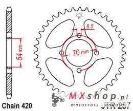 JT ZĘBATKA TYLNA 257 36 HONDA C 50/70 '75-87' (25736JT) (ŁAŃ420) NA ZAMÓWIENIE