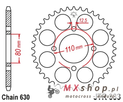 JT ZĘBATKA TYLNA 333 41 HONDA CB 750 F '77-80' (33341JT) (ŁAŃC.630) JT ZĘBATKA TYLNA 333 41 HONDA CB 750 F '77-80' (33341JT) (ŁAŃC.630)