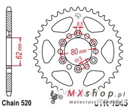 JT ZĘBATKA TYLNA 4324 37 YAMAHA TDR 125 '93-'99 (432437JT) (ŁAŃC. 428) NA ZAMÓWIENIE