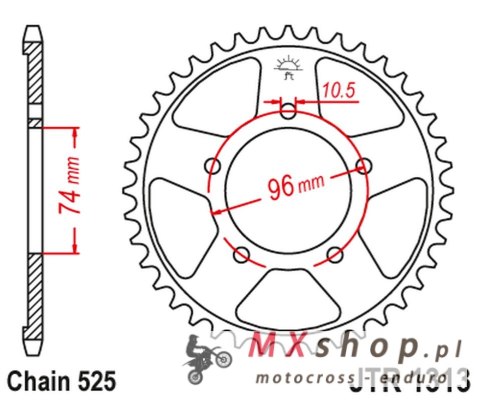 JT ZĘBATKA TYLNA 4343 42 HONDA CBR 400 (NC23) (434342JT) (ŁAŃC.525)NA ZAMÓWIENIE JT ZĘBATKA TYLNA 4343 42 HONDA CBR 400 (NC23) (434342JT) (ŁAŃC.525)NA ZAMÓWIENIE