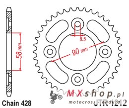 JT ZĘBATKA TYLNA 4462 35 HONDA 110 WAWE/ASTREA GRAND '12-18', 125 INNOVA/SUPRA-X '03-18', SYM VF 125 (446235JT) (ŁAŃC.428) NA ZA