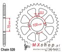 JT ZĘBATKA TYLNA 4465 50 KAWASAKI KLT 200/250 '82-85' (446550JT) (ŁAŃC.520) NA ZAMÓWIENIE