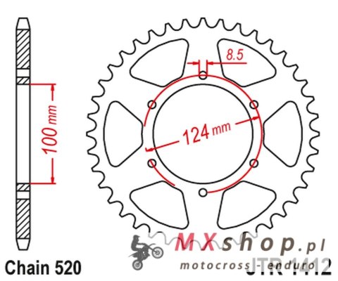 JT ZĘBATKA TYLNA 4466 37 KAWASAKI KXT 250 B1/B2 '86-87' (446637JT) (ŁAŃC.520) NA ZAMÓWIENIE JT ZĘBATKA TYLNA 4466 37 KAWASAKI KXT 250 B1/B2 '86-87' (446637JT) (ŁAŃC.520) NA ZAMÓWIENIE