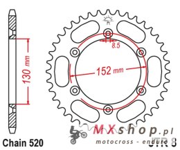 JT ZĘBATKA TYLNA 4500 48 BMWG 450X '08-11 (450048JT) (ŁAŃC. 520)
