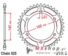 JT ZĘBATKA TYLNA 4550 42 BMW F800R (OTWÓR NA ŚRUBĘ 8,5MM) (455042JT) (ŁAŃC. 525) CZARNA
