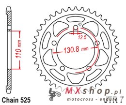 JT ZĘBATKA TYLNA 4585 46 BMW S 1000 RR '09-'11 (458546JT) (ŁAŃC. 525) CZARNA