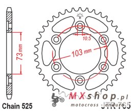 JT ZĘBATKA TYLNA 4731 43 DUCATI MULTISTRADA 950 '17-20 (473143JT) (ŁAŃC. 525)