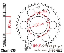 JT ZĘBATKA TYLNA 483 33 KAWASAKI Z 900 '73-76' (48333JT) (ŁAŃC.630)