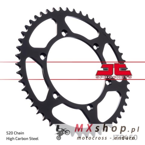 JT ZĘBATKA TYLNA 489 47 KAWASAKI KX/KXF `84-24 (48947JT) (ŁAŃC. 520) JT ZĘBATKA TYLNA 489 47 KAWASAKI KX/KXF `84-24 (48947JT) (ŁAŃC. 520)