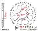 JT ZĘBATKA TYLNA 5302 43 KAWASAKI KSF 250 MOJAVE '87-04', KEF 300 LAKOTA '95-03' (530243JT) (ŁAŃC.520)