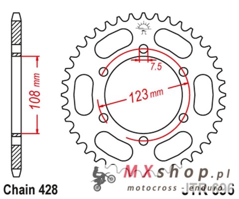 JT ZĘBATKA TYLNA 707 49 CAGIVA 50 PRIMA SUPER SPORTS 92-95 (70749JT) (ŁAŃC. 520) JT ZĘBATKA TYLNA 707 49 CAGIVA 50 PRIMA SUPER SPORTS 92-95 (70749JT) (ŁAŃC. 520)