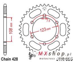 JT ZĘBATKA TYLNA 707 50 CAGIVA 50 PRIMA SUPER SPORTS 92-95 (70750JT) (ŁAŃC. 520)