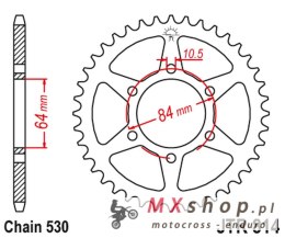 JT ZĘBATKA TYLNA 814 42 SUZUKI GT 380, GS 400 '77-78, GS 450 '84-87 (81442JT) (ŁAŃC. 530)