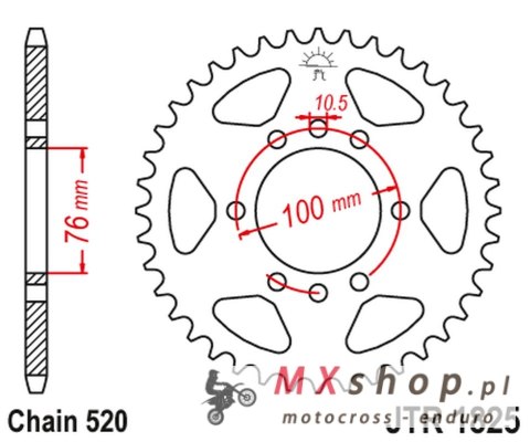 JT ZĘBATKA TYLNA 823 37 SUZUKI VL 250 INTRUDER LC '00-04'; LT 250/300 '86-89'; GN 400 '80-82'; LT 500 '88-92',DR 500 '81-83', DR JT ZĘBATKA TYLNA 823 37 SUZUKI VL 250 INTRUDER LC '00-04'; LT 250/300 '86-89'; GN 400 '80-82'; LT 500 '88-92',DR 500 '81-83', DR