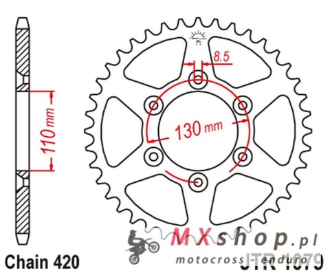 JT ZĘBATKA TYLNA CPI 50SM '06-12 (JTR107962) (ŁAŃC. 520) JT ZĘBATKA TYLNA CPI 50SM '06-12 (JTR107962) (ŁAŃC. 520)