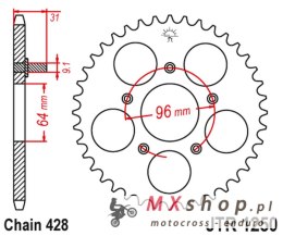 JT ZĘBATKA TYLNA JTR1250 56 HONDA NX 125 '89-90' (JTR1250.56)*(ŁANC428) NA ZAMÓWIENIE