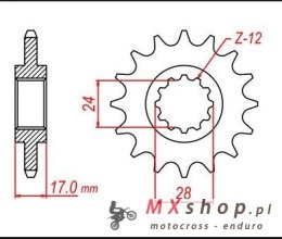 GROSSKOPF WYPRZEDAŻ ZĘBATKA PRZEDNIA 295 12 HONDA CBR 600F '87-'96 (JTF295.12)