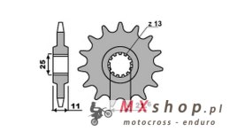 GROSSKOPF WYPRZEDAŻ ZĘBATKA PRZEDNIA 442 16 YAMAHA R6 '99-'05, FZR 1000 (JTF584.16)* (ŁAŃC. 532)