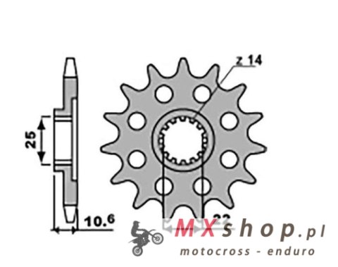 GROSSKOPF WYPRZEDAŻ ZĘBATKA PRZEDNIA MV AUGUSTA 910/920/989/990/1000 GROSSKOPF WYPRZEDAŻ ZĘBATKA PRZEDNIA MV AUGUSTA 910/920/989/990/1000