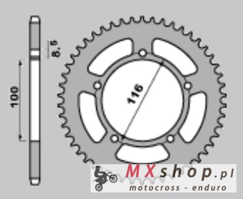 GROSSKOPF WYPRZEDAŻ ZĘBATKA TYLNA ALUMINIOWA KOLOR ZIELONY 464 51 KAWASAKI KX 60 '83-'03, KX 80 '83-'85, SUZUKI RM 60 K3 '03 (ŁA GROSSKOPF WYPRZEDAŻ ZĘBATKA TYLNA ALUMINIOWA KOLOR ZIELONY 464 51 KAWASAKI KX 60 '83-'03, KX 80 '83-'85, SUZUKI RM 60 K3 '03 (ŁA
